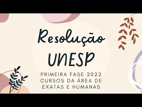 Resolução Comentada Biologia UNESP 1ª fase 2022 - Exatas e Humanas