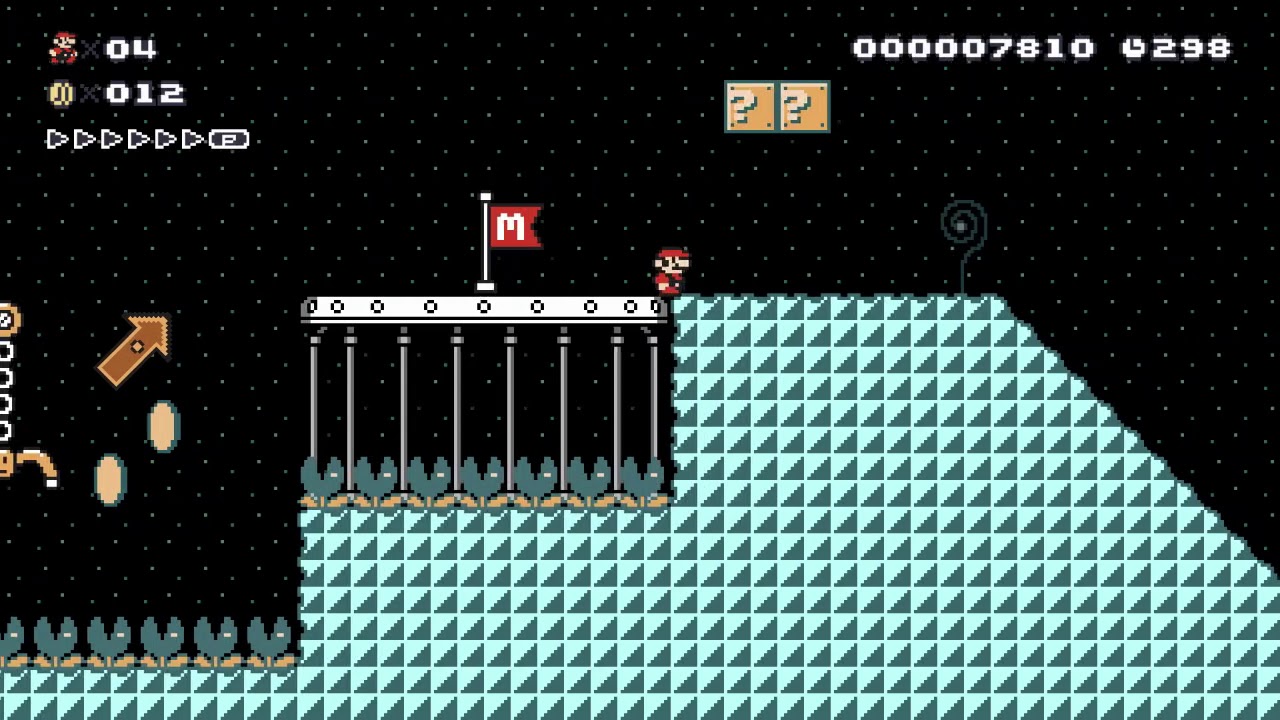 Super Mario Maker 2 - Level 7: Swinging Claw Ropes Course - Story Mode ...