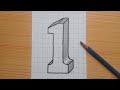 Simple 3d drawing number 1  how to draw easy for beginners shorts