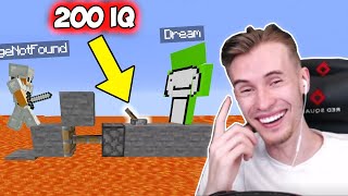 ЗАКВИЕЛЬ СМОТРИТ: 200 IQ VS. 10 IQ MINECRAFT #3 || Реакция Заквиеля На 200 IQ и 10 IQ Моменты