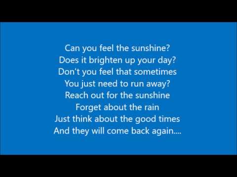 Can you feel the sunshine (lyrics)