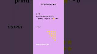 Star pattern in python #aptitude #python #starpattern #coding #java #codinglanguages