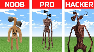 Minecraft NOOB VS PRO VS HACKER: Siren Head Pixel Art