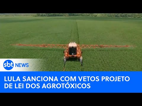 Video lula-sanciona-com-14-vetos-projeto-de-lei-dos-agrotoxicos-sbt-newsna-tv-29-12-23