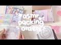 asmr packing orders | no music or talking | stickershop