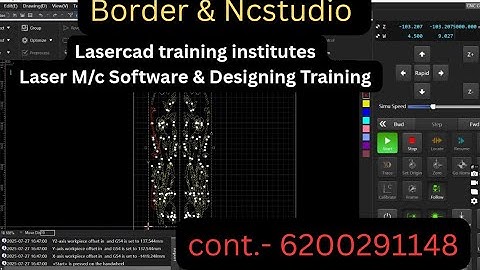 Ncstudio & Border software file import & Lead Line Cutting process. Lasercad training Institutes.