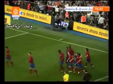 هدف "ميسي" الخامس لبرشلونة في ريال مدريد / السداسية التاريخية 2009 م تعليق عربي