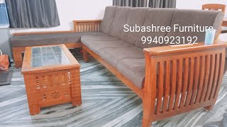 Pure and Original teak wood sofa manufacturers Chennai Subhashree Furniture