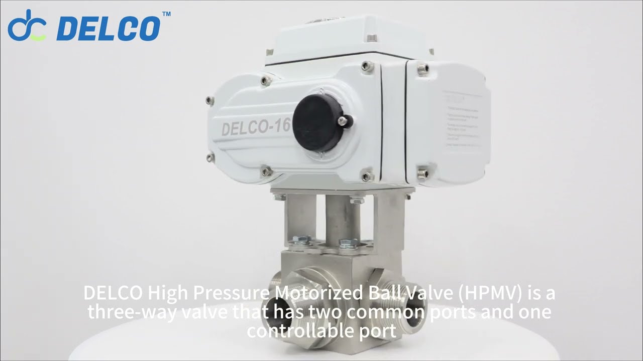 DELCO 3 Way High Pressure Motorized Ball Valve 