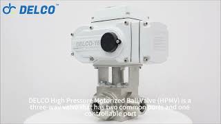 DELCO 3 Way High Pressure Motorized Ball Valve #ballvalves #controlvalves #delco #electricvalve