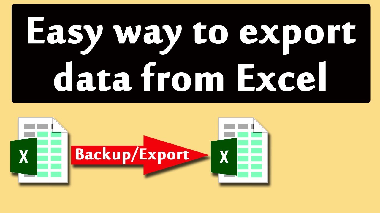 Easy way to export data from Excel (VBA) - YouTube