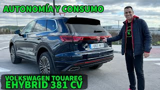 Volkswagen TOUAREG eHybrid 381 CV Prueba de AUTONOMÍA eléctrica y CONSUMO híbrido a 120 km/h MOTORK