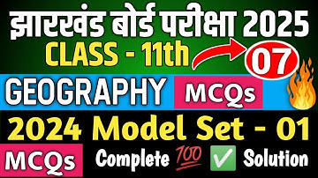 CLASS 11th GEOGRAPHY MODEL SET 2024
