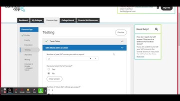 Common App | Testing Section