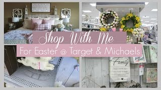 SHOP WITH ME ~ Target & Michaels ~ Easter Decor + Bathroom Update