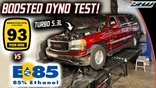 Turbo LS Horsepower Test! E85 Ethanol vs Pump 93 Octane (What's The REAL WORLD HP Difference?)