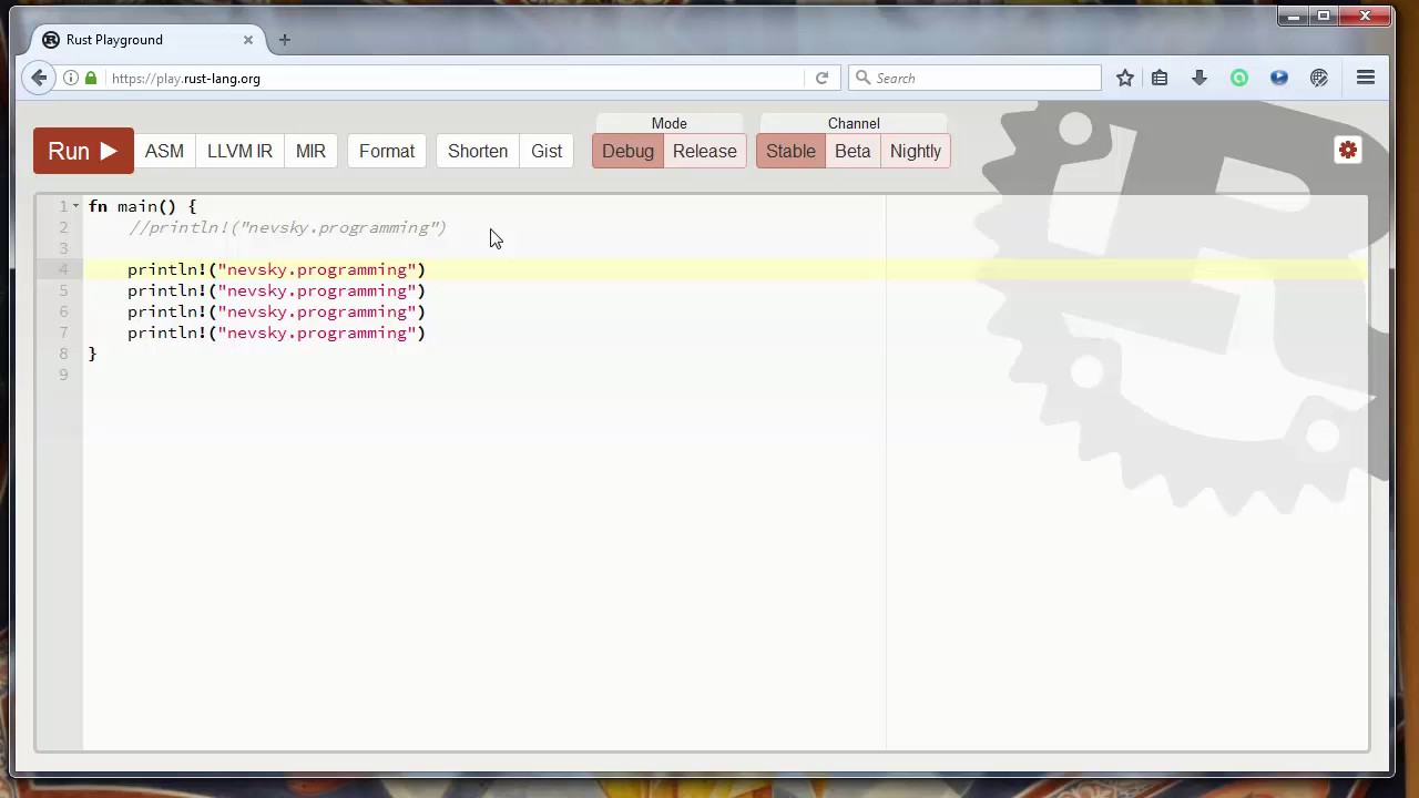 How to put one line comment and multi line comments in Rust programming