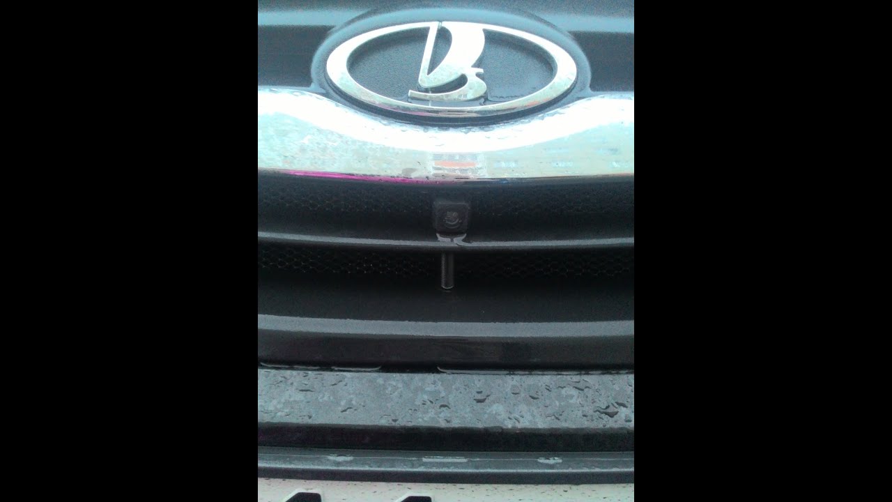 Установка передней камеры на гранту fl магнитола TEYES - YouTube