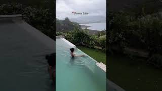 A lakefront villa in Pawna | SaffronStays Shambhala Lakeside #pawna #pawnalake #infinitypool