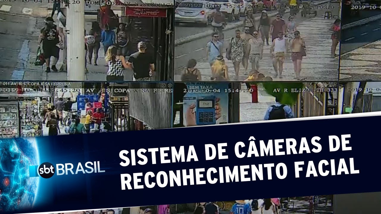 Câmeras de reconhecimento facial auxiliam polícia do Rio | SBT Brasil (04/10/19)