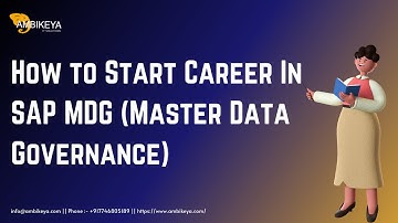 How to Start Career In SAP MDG || Who can do SAP MDG Training || SAP MDG || Ambikeya