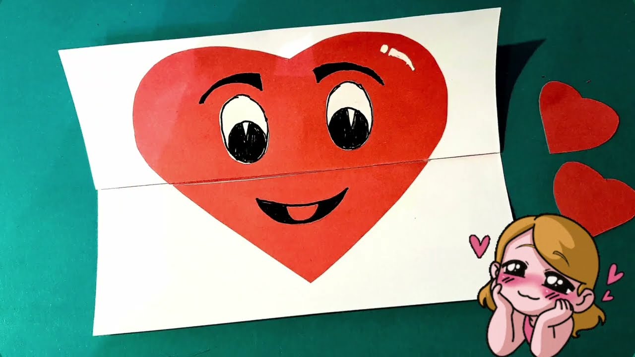 Cute Gift/Soaring Heart/  A surprise postcard for a guy on Valentine's Day