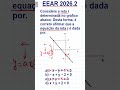 EEAR 2026.2 (RESOLVA SEM FAZER CONTA). Considere a reta r determinada no gráfico abaixo. Desta forma