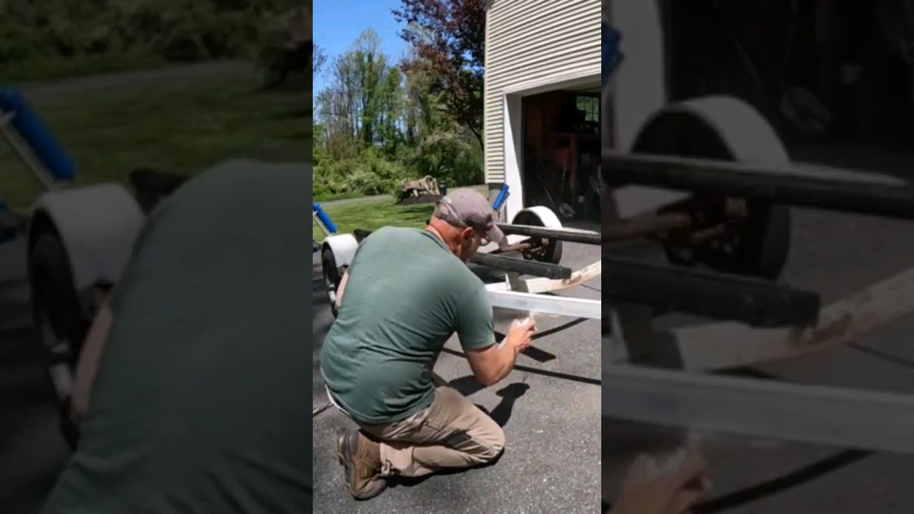 Restoring an Old Boat Trailer paint YouTube