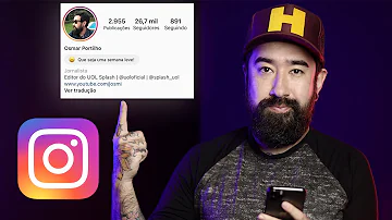 Onde fica o status no Instagram?