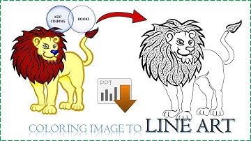 How to change color image into Line art for kdp coloring book on power point | KDP low content 2021