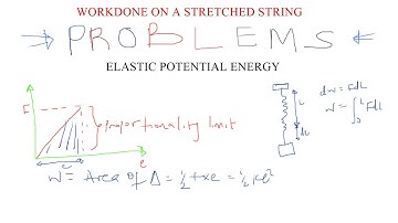 Elastic Potential Energy Problems | Work done on an Elastic material | physics