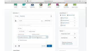 Creating An Assignment In Activity Feed