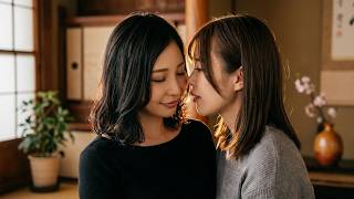 Japanese lesbians love story 02//Japanese lesbians kissing//Japanese girl #kiss #kissing
