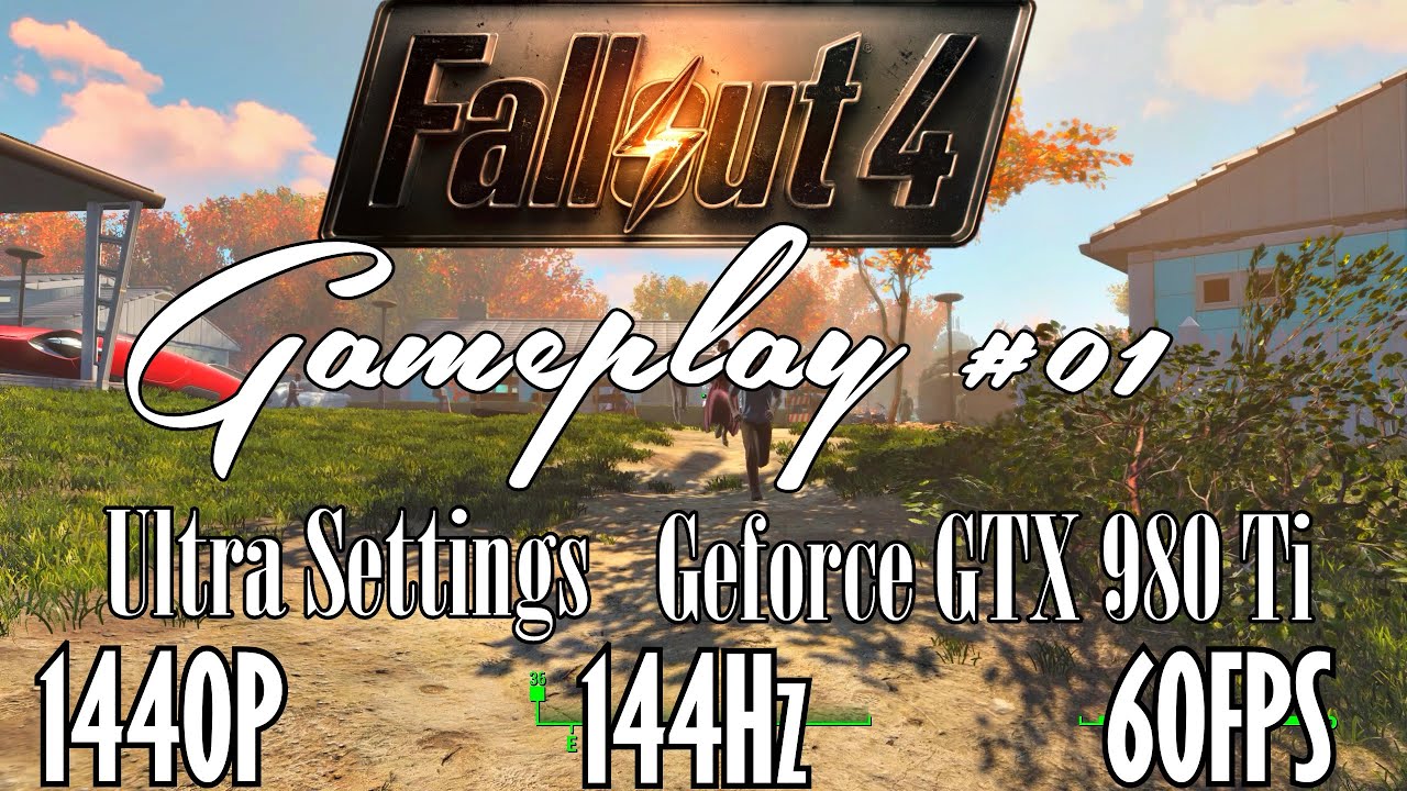 "Fallout 4" Gameplay Maxed Out TAA Ultra 60FPS 1440P 144Hz