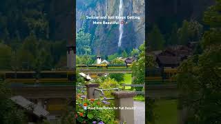 🚆 Dreamy Swiss Train Views & Waterfalls Everywhere 🇨🇭😍 #TravelTalesAndTwirlsAS