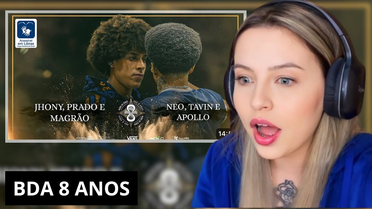 (PERFORMANCE HISTÓRICA) NEO, APOLLO, TAVIN X PRADO, JHONY, MAGRÃO | BDA 8 ANOS | REACT Anna Caleg