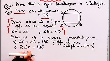 Prove that a cyclic parallelogram is a rectangle  I