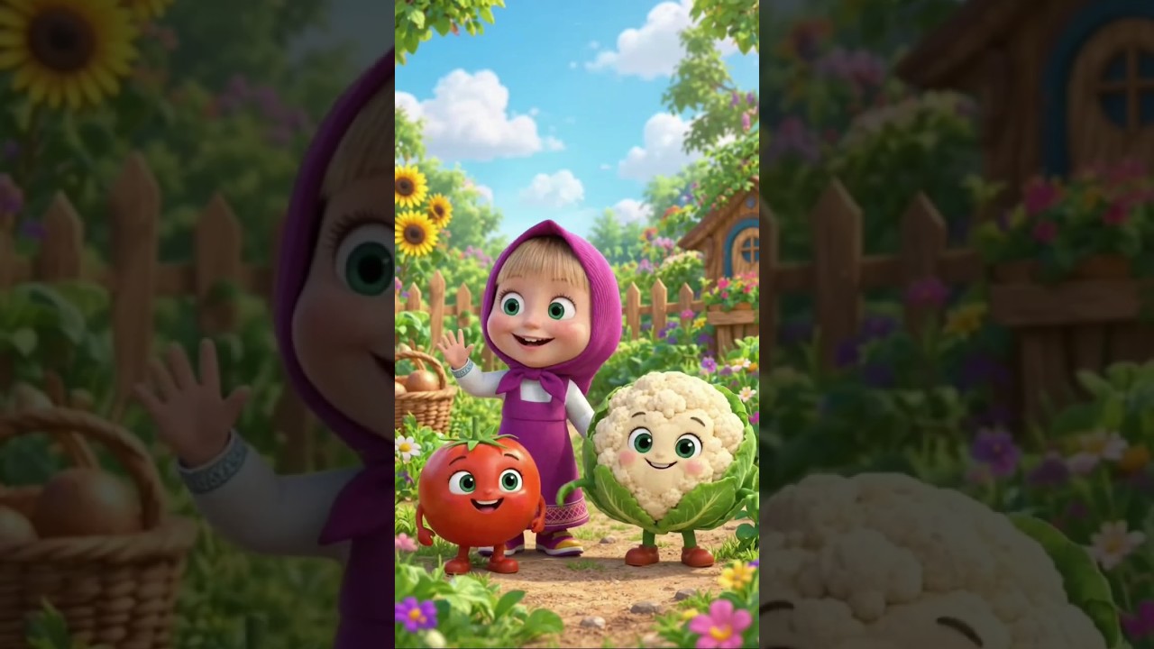Vegetables Names in Arabic🫛🍅🥕 #masha #easy #foryou #learn #arabic #english #enjoy #animated #shorts