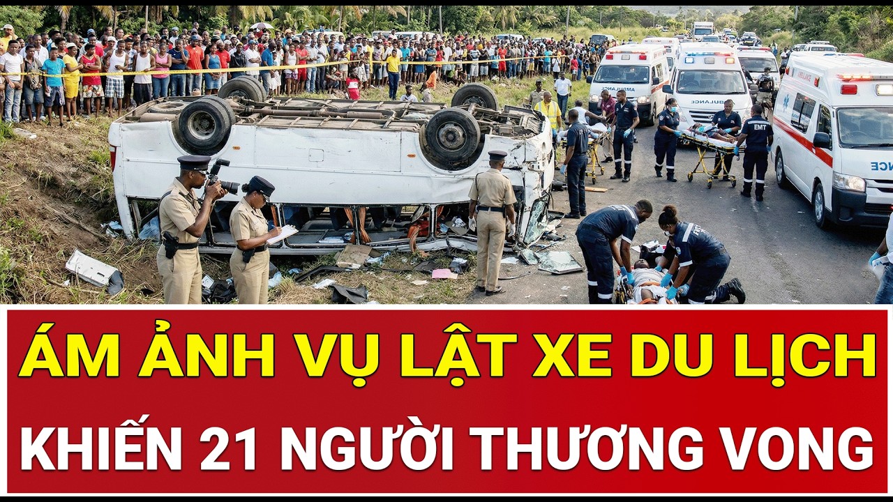 Thời sự nóng 4/3: Hiện trường ám ảnh vụ lật xe du lịch: 21 người thương vong, mảnh vỡ văng tung tóe