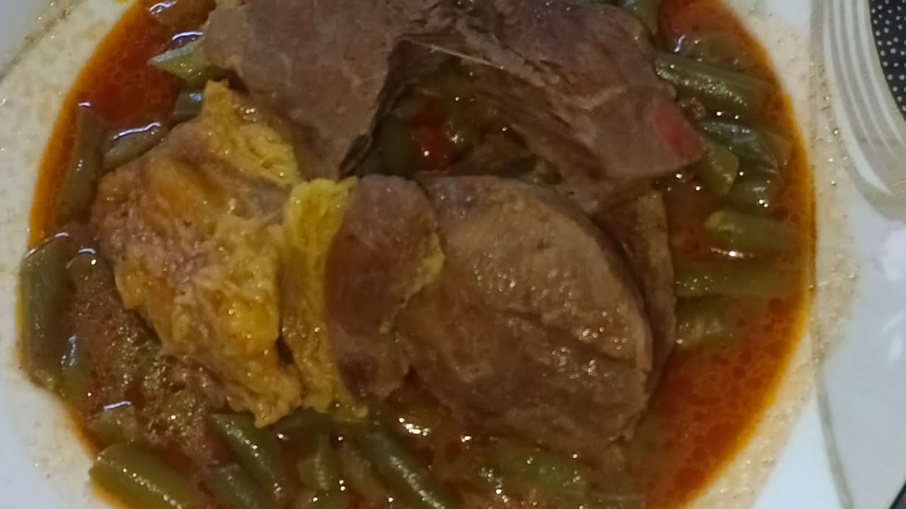 آكلات زمان الجميلة فاصوليا خضرة باللحمة ♥️🙂