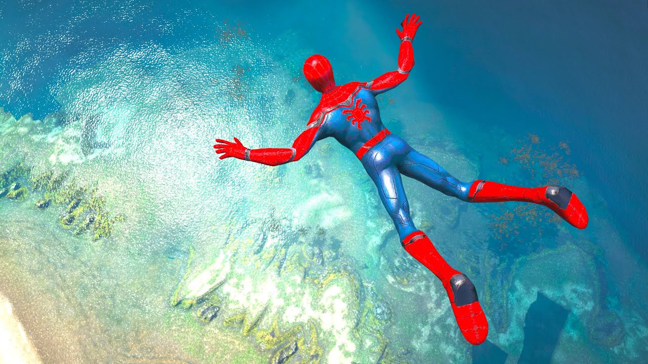 GTA 5 Water ragdolls | SPIDERMAN Jumper/Falls Compilation ep.44 ...