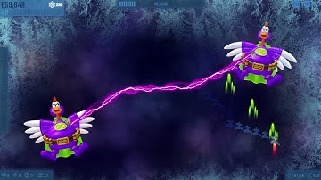 Playing Chicken Invaders Universe - Weekly challenge and Planet missions - 06/06/2022