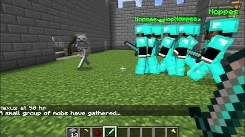 Minecraft 1.1 Custom NPC Mod versus Invasion Mod