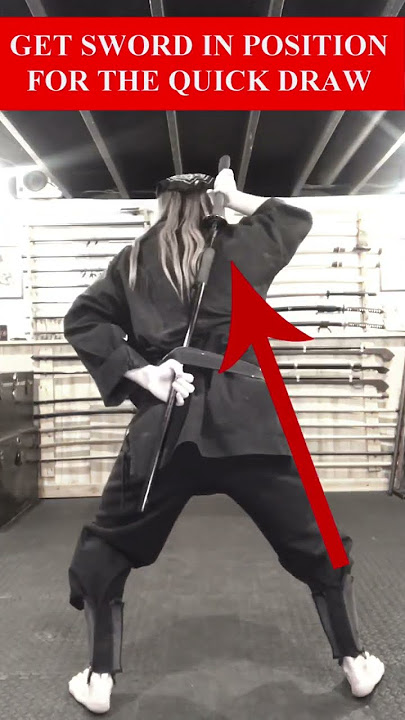 NINJA WEAPONS TRAINING 🥷🏻 How To FIGHT with NINJATO: Secret Ninjutsu Sword Technique #Shorts