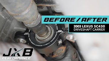 Lexus SC430 Driveshaft Flex Before/After Installing JXB Performance Driveshaft Carrier