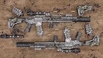 Gun- Portfolio ready renders in Marmoset Toolbag 4