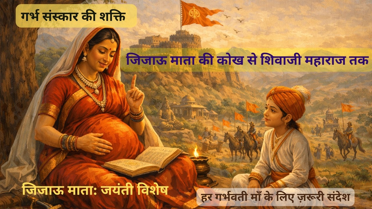 कोख से स्वराज्य तक जहाँ स्वराज्य जन्मा | गर्भ संस्कार कथा  | जिजाऊ जयंती Special  #garbhapindasana