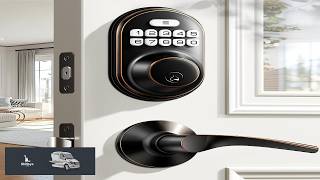 Veise Keyless Entry Door Lock with 2 Lever Handles Electronic Keypad