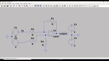 SUBTRACTOR USING OPAMP IN LT-SPICE