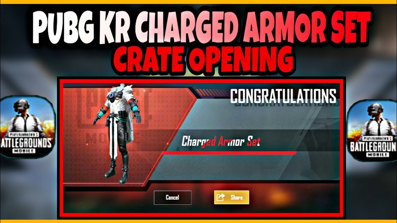 GOT CHARGED ARMOR SET AGAIN PUBG KR CRATE OPENING AND S14 OFFICIAL